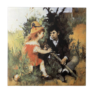 Carl Larsson artwork, Clair Obscur, Ceramic Tile