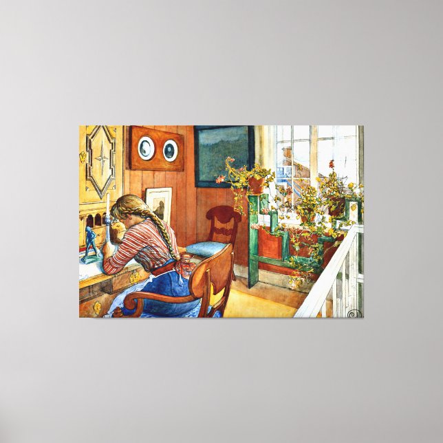 Carl Larsson artwork, Correspondence, Canvas Print (Front)