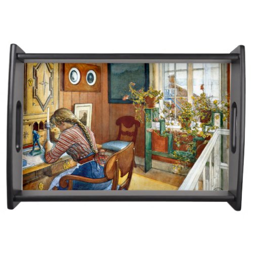 Carl Larsson artwork Correspondence Serving Tray