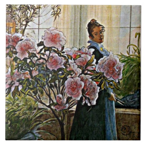 Carl Larsson _ Azalea Ceramic Tile