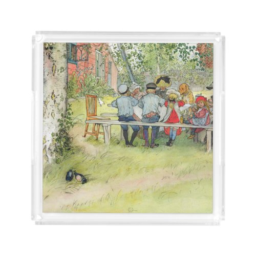 Carl Larsson Breakfast Under The Big Birch Acrylic Tray