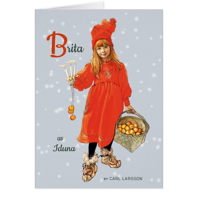 Carl Larsson Brita as Iduna CC0128 Christmas Card (Front)