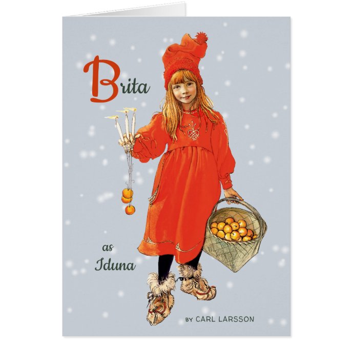 Carl Larsson Brita as Iduna CC0128 Christmas Card