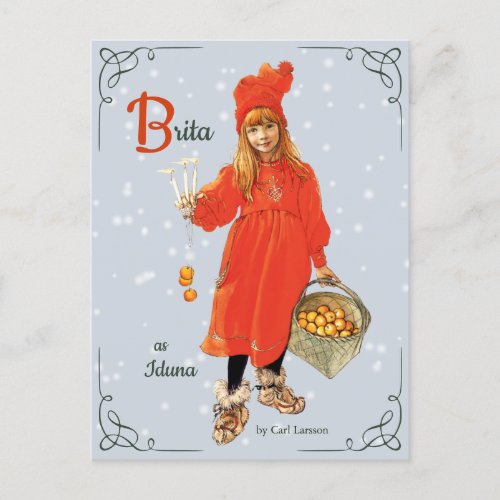 Carl Larsson  Brita as Iduna CC0909 Christmas Postcard