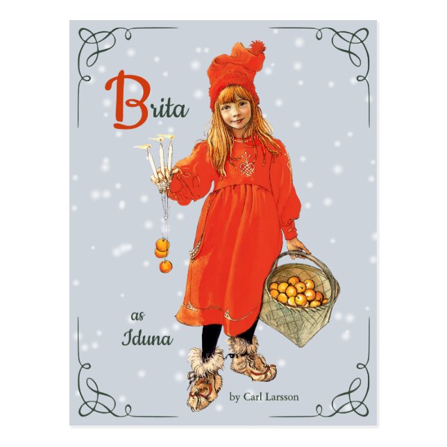 Carl Larsson  Brita as Iduna CC0909 Christmas Postcard