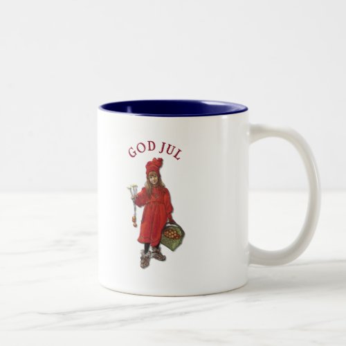Carl Larsson Brita as Iduna Says God Jul Two_Tone Coffee Mug
