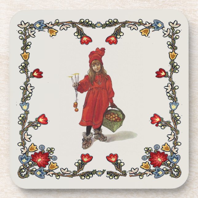 Carl Larsson Brita Little Swedish Girl Scandinavia Drink Coaster (Front)
