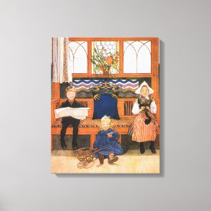 Carl Larsson Children Playing Grown Up Canvas Print