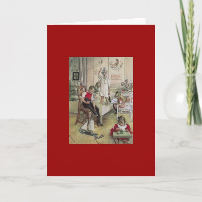 Carl Larsson Christmas Morning 1894 Holiday Card (Front)