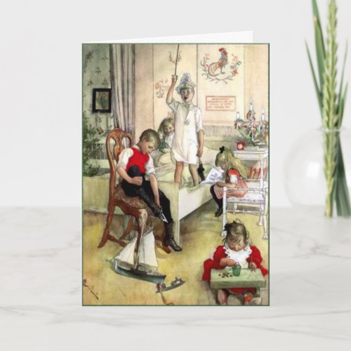 Carl Larsson Christmas Morning in Sweden Holiday Card