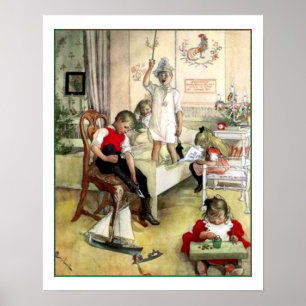Carl Larsson Christmas Morning Vintage Scandinavia Poster