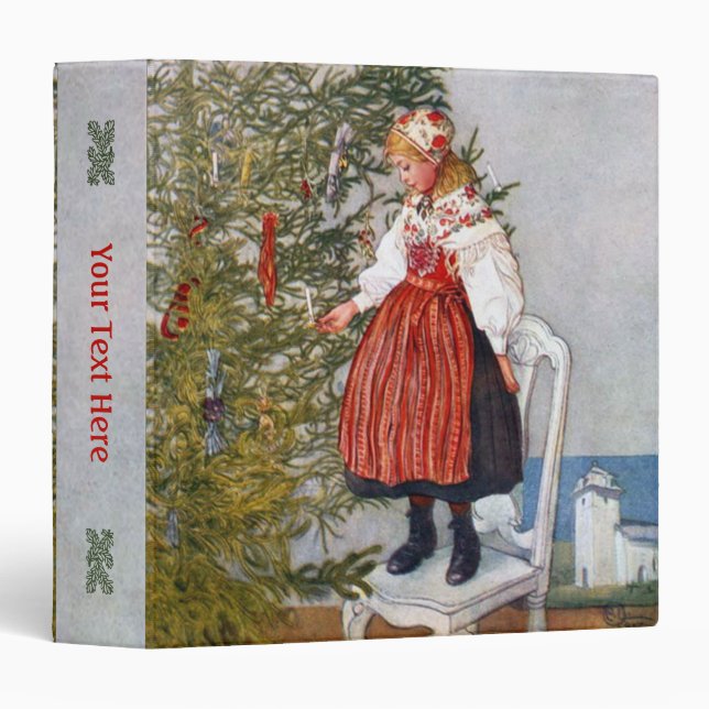 Carl Larsson Christmas Tree 1.5" Binder (Front/Spine)
