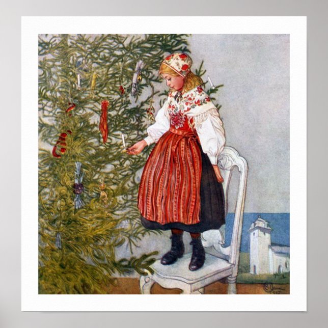 Carl Larsson Christmas Tree Poster Fine Art Print (Front)
