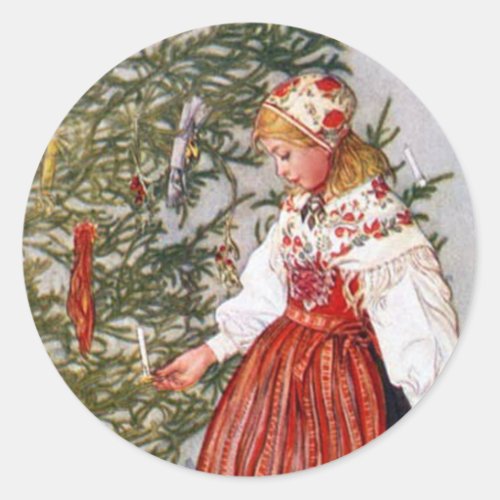 Carl Larsson Christmas Tree Stickers