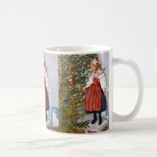 Carl Larsson Christmas Tree Swedish Art Holiday Coffee Mug (Right)