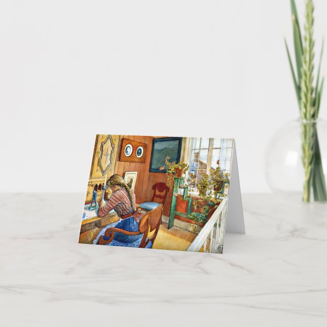 Carl Larsson - Correspondence, Letterpress Thank You Card (Front)