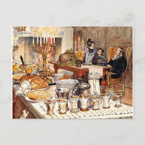 Carl Larsson Detail of Christmas Eve Larsson Holiday Postcard