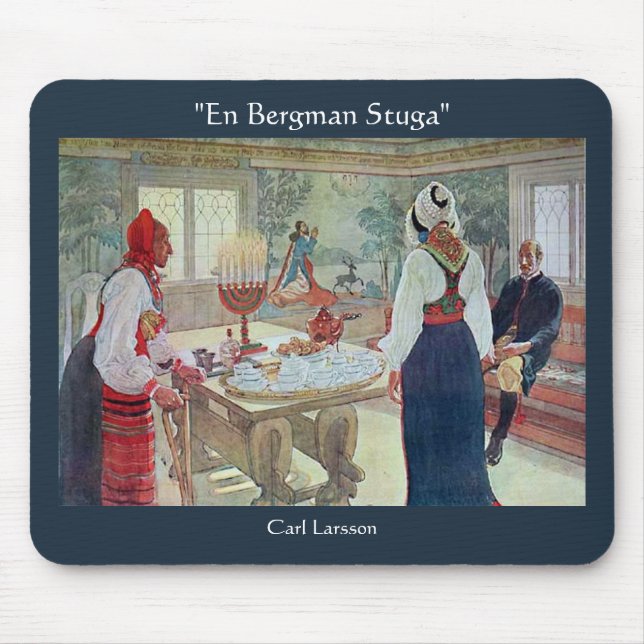 Carl Larsson En Bergman Stuga Mouse Pad (Front)