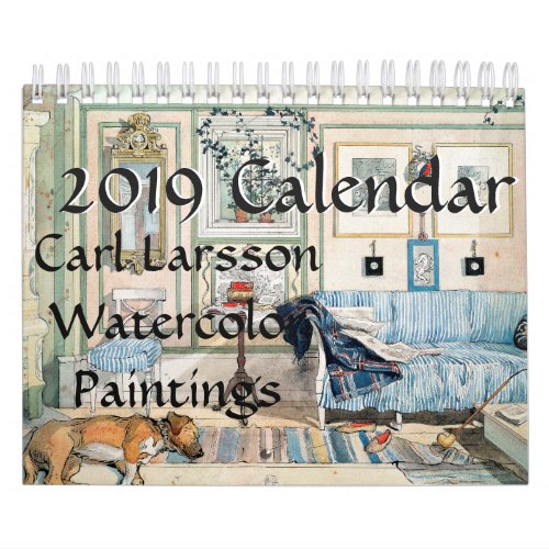 Carl Larsson Family Watercolors 2019 Calendar