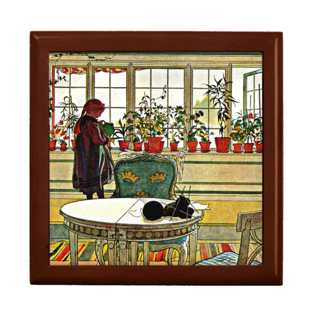 Carl Larsson - Flowers on a Windowsill, Gift Box (Front)