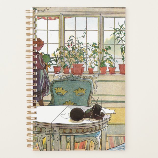 Carl Larsson - Flowers On The Windowsill Planner (Front)