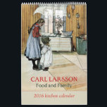 Carl Larsson Food and Family Kitchen Calendar 2016<br><div class="desc">A celebration of food, family and the home hearth as painted by Sweden’s most beloved artist. Calendar for 2016 with twelve full-color Carl Larsson prints suitable for framing. Front cover: In the Kitchen, 1898 January: Between Christmas and New Year, c. 1895 February: Getting Ready for a Game, 1901 March: A...</div>