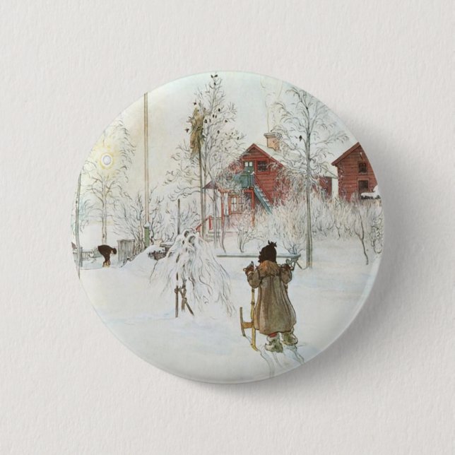 Carl Larsson  Front Yard and the Wash House Button (Front)