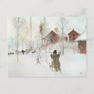 Carl Larsson Front Yard and the Wash House Postcard