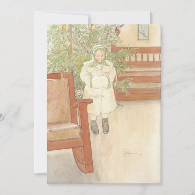 Carl Larsson - Girl and rocking chair Invitation (Front)