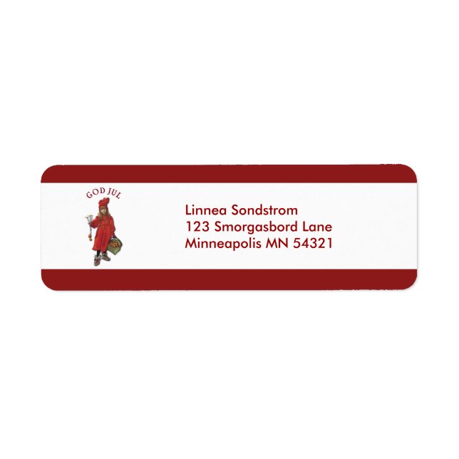 Carl Larsson God Jul Christmas Label (Front)