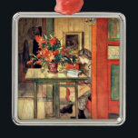 Carl Larsson - Lisbeth Reading, famous painting, Metal Ornament<br><div class="desc">Carl Larsson painting,  Lisbeth Reading,  keepsake ornament</div>