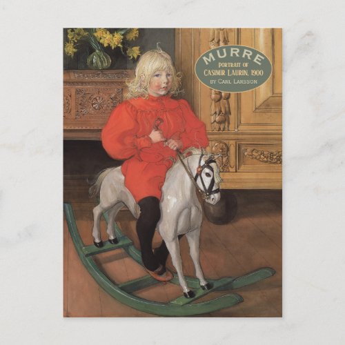 Carl Larsson Murre Boy on rocking horse CC1063 Postcard