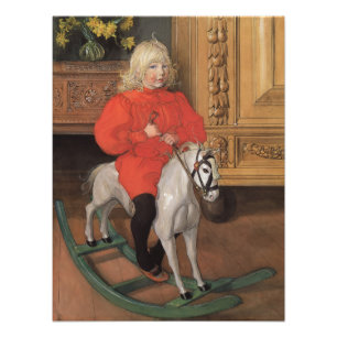 Carl Larsson Murre Boy on rocking horse Photo Print