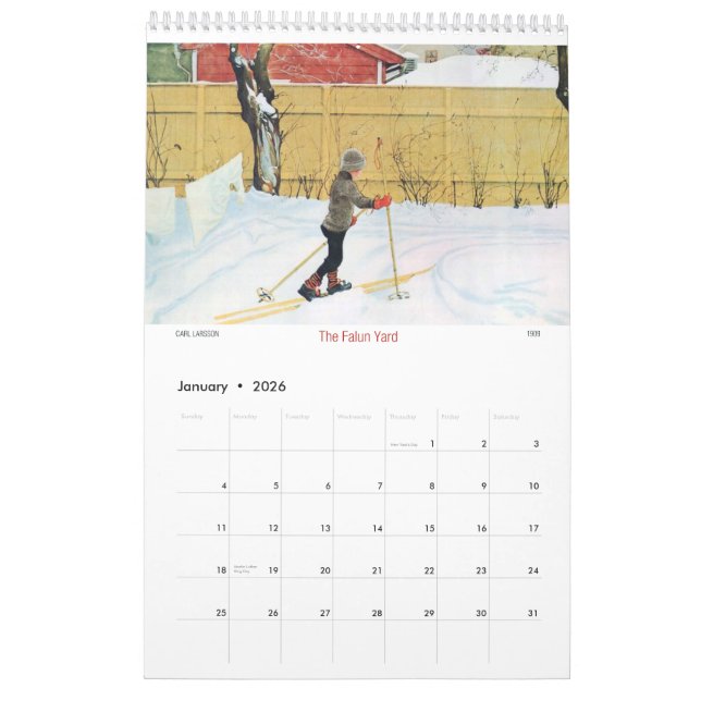 Carl Larsson Out of Doors 2015 Calendar (Jan 2026)