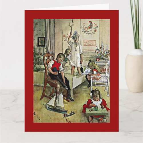 Carl Larsson painting Christmas Morning Card