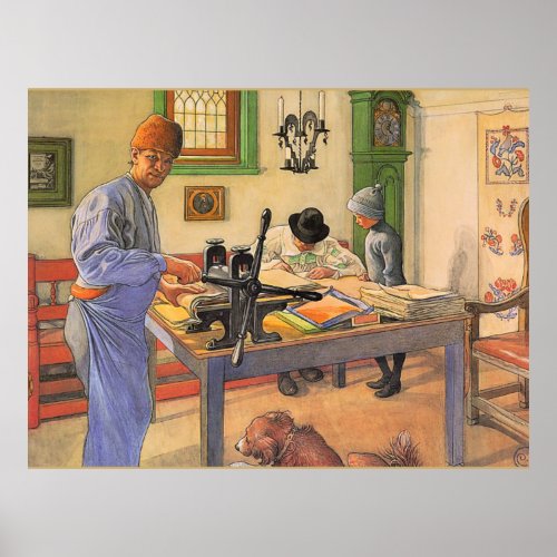 Carl Larsson painting My Acid Workshop Poster