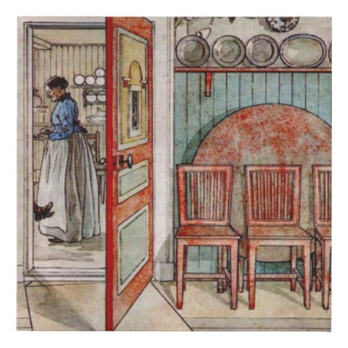 Carl Larsson painting Old Anna Faux Canvas Print