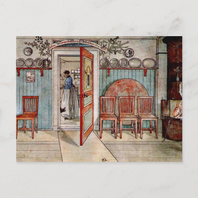Carl Larsson painting: Old Anna Postcard (Front)
