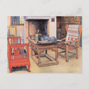 Carl Larsson painting, Peek-a-Boo, Postcard