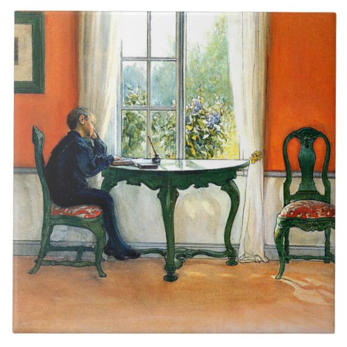 Carl Larsson _ Required Reading Tile