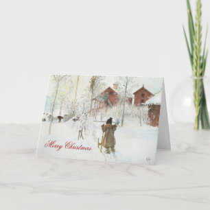 Carl Larsson Scandinavian Winter Home Christmas Holiday Card