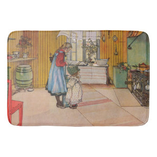 Carl Larsson The Kitchen Bathroom Mat