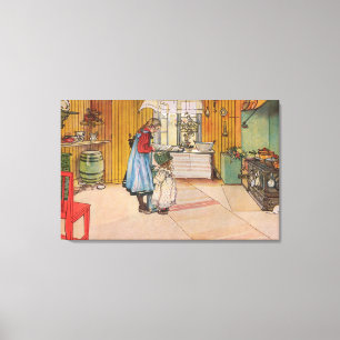Carl Larsson The Kitchen Canvas Print