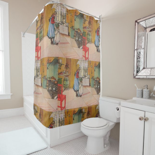 Carl Larsson The Kitchen Shower Curtain (In Situ)