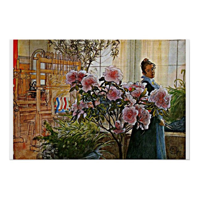 Carl Larsson's painting, Azalea, Poster (Front)