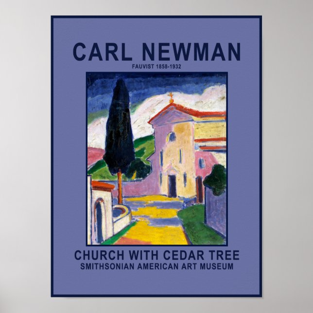 Carl Newman Church with a Cedar Tree Museum Poster (Front)