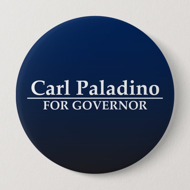 Carl Paladino for Governor Pinback Button (Front)