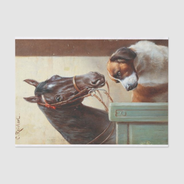 Carl Richert | Horse And Dog Tissue Paper (Front)