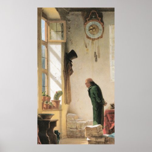 Carl Spitzweg _ Der Kaktusliebhaber _ Deutsch Poster