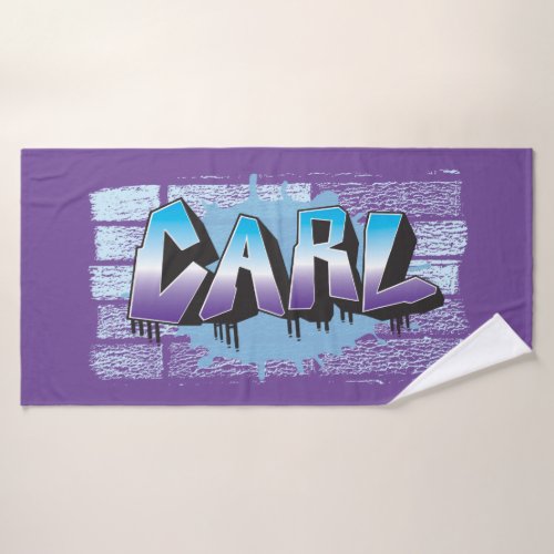 Carl Your Name Graffiti Bath Beach Towel
